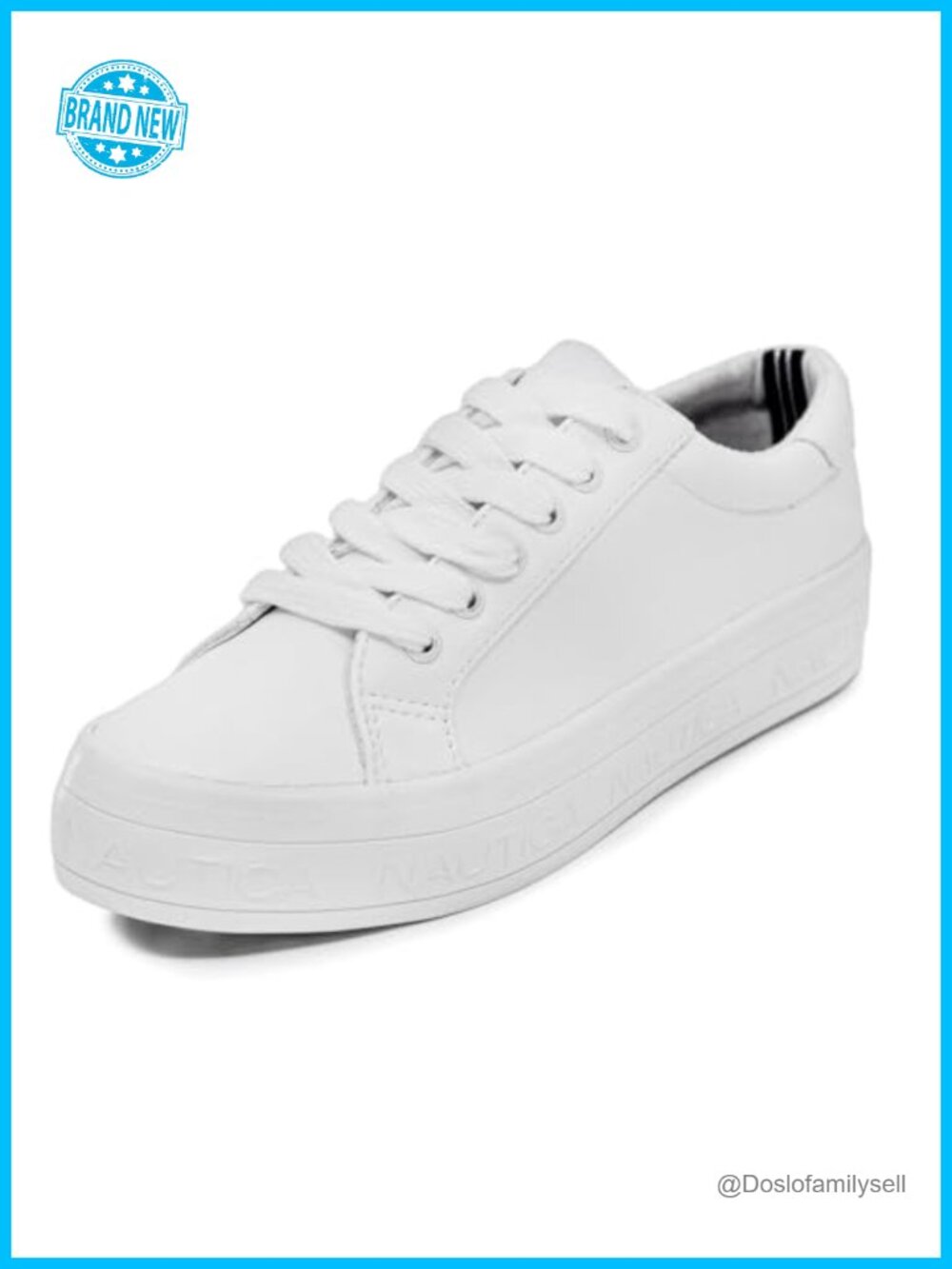 Platform Sneakers Vegan Faux Leather Lace-Up Casual Walking Shoes